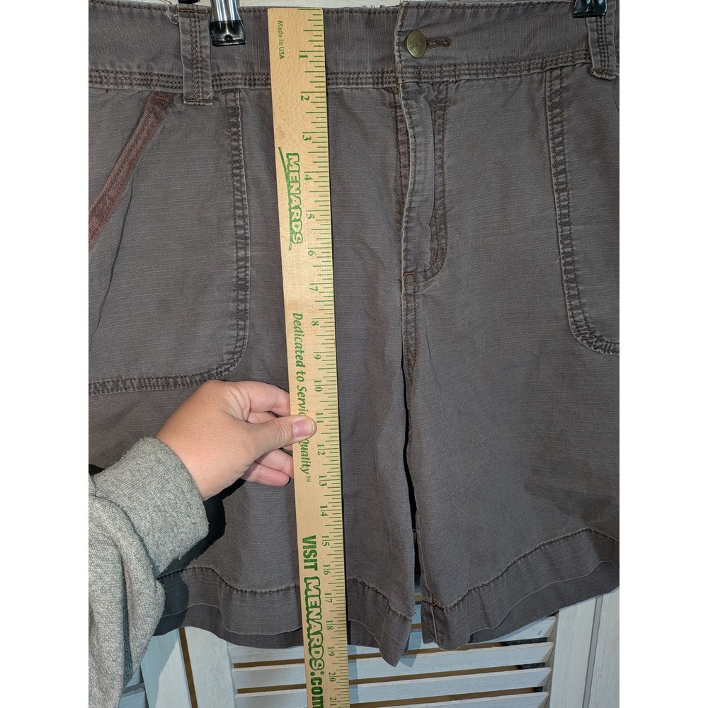 Carhartt Womens size18 Relaxed Fit Ripstop Cargo Shorts Gray Convertible Roll Up - Picture 3 of 10